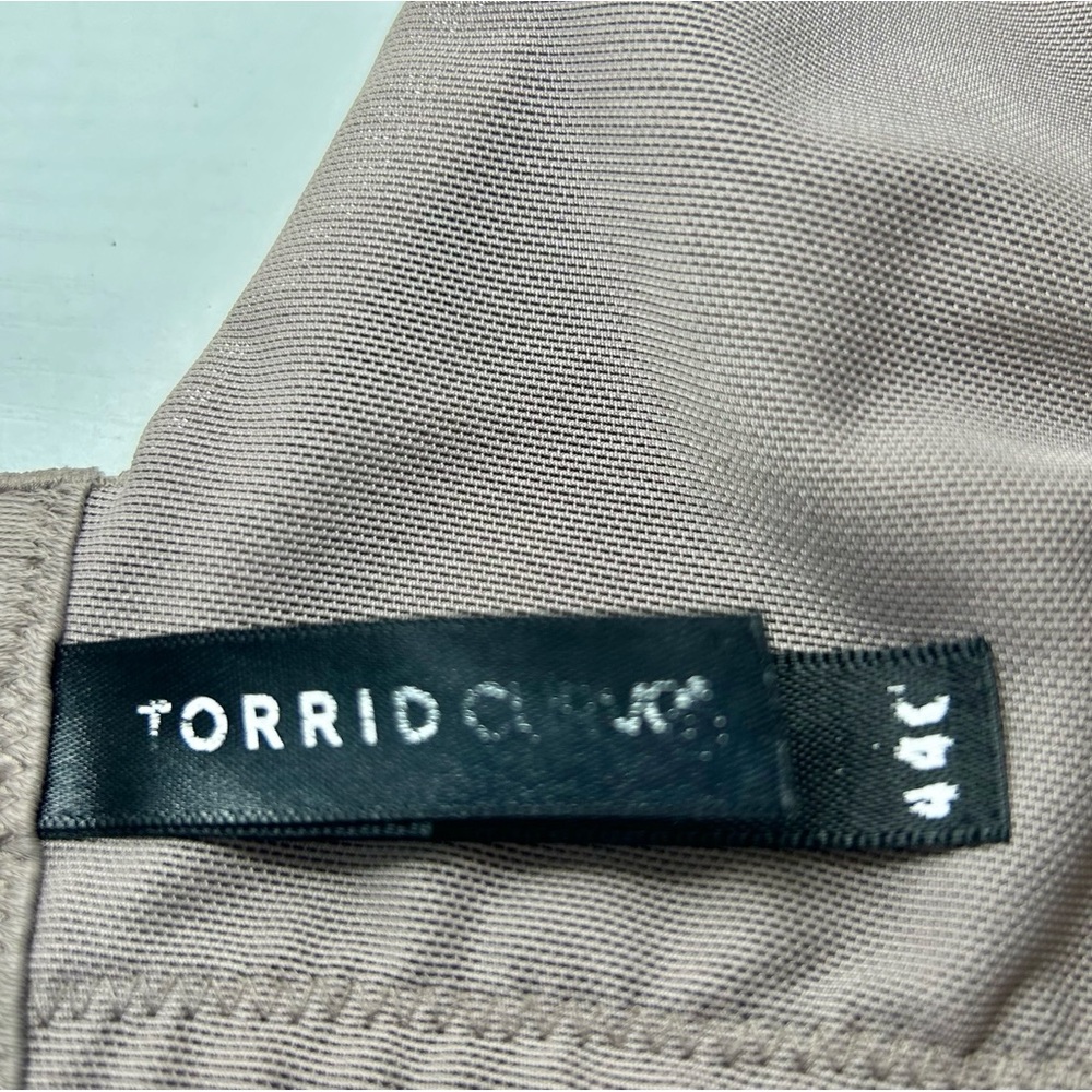 Torrid Curves Neutral Grey Brown Adjustable Strap Lightly Lined Bra 44C - Picture 12 of 14